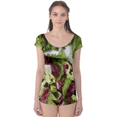 Salad Lettuce Vegetable Boyleg Leotard  by Sapixe