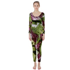 Salad Lettuce Vegetable Long Sleeve Catsuit by Sapixe