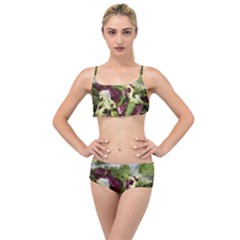 Salad Lettuce Vegetable Layered Top Bikini Set by Sapixe