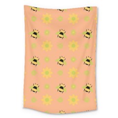 Bee A Bug Nature Wallpaper Large Tapestry by Sapixe