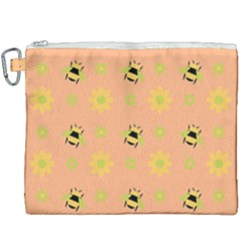 Bee A Bug Nature Wallpaper Canvas Cosmetic Bag (xxxl) by Sapixe