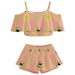 Bee A Bug Nature Wallpaper Kids  Off Shoulder Skirt Bikini