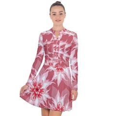 Flower Leaf Nature Flora Floral Long Sleeve Panel Dress by Sapixe