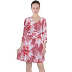 Flower Leaf Nature Flora Floral Ruffle Dress by Sapixe