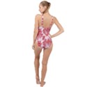 Flower Leaf Nature Flora Floral High Neck One Piece Swimsuit View2