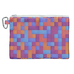 Squares Background Geometric Modern Canvas Cosmetic Bag (xl)