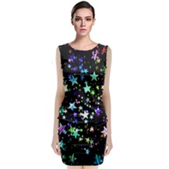 Christmas Star Gloss Lights Light Classic Sleeveless Midi Dress by Sapixe