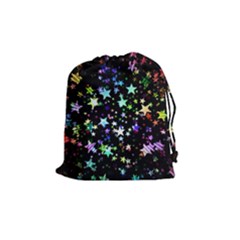 Christmas Star Gloss Lights Light Drawstring Pouch (medium)