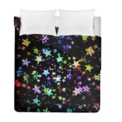 Christmas Star Gloss Lights Light Duvet Cover Double Side (full/ Double Size) by Sapixe