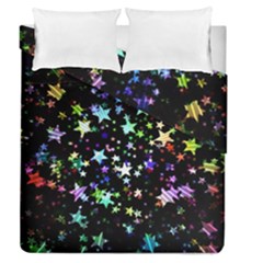 Christmas Star Gloss Lights Light Duvet Cover Double Side (queen Size) by Sapixe