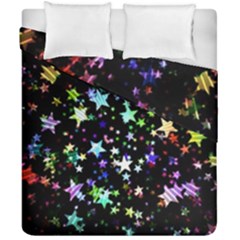 Christmas Star Gloss Lights Light Duvet Cover Double Side (california King Size) by Sapixe