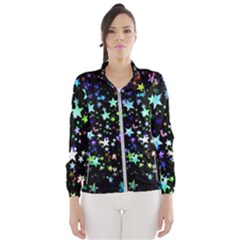 Christmas Star Gloss Lights Light Windbreaker (women) by Sapixe