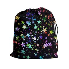 Christmas Star Gloss Lights Light Drawstring Pouch (xxl) by Sapixe