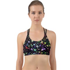 Christmas Star Gloss Lights Light Back Web Sports Bra by Sapixe