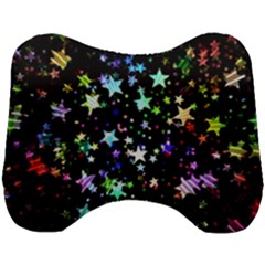 Christmas Star Gloss Lights Light Head Support Cushion by Sapixe