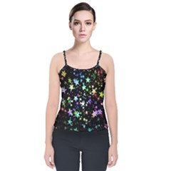 Christmas Star Gloss Lights Light Velvet Spaghetti Strap Top by Sapixe