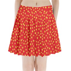 Pattern Stars Multi Color Pleated Mini Skirt by Sapixe