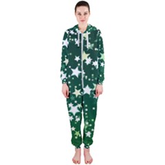 Christmas Star Advent Background Hooded Jumpsuit (ladies)  by Sapixe