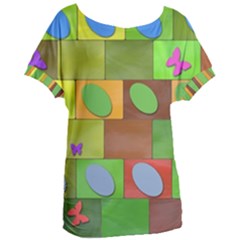 Easter Egg Happy Easter Colorful Women s Oversized Tee by Sapixe