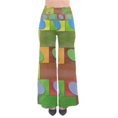 Easter Egg Happy Easter Colorful So Vintage Palazzo Pants by Sapixe