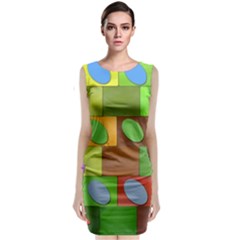 Easter Egg Happy Easter Colorful Classic Sleeveless Midi Dress by Sapixe