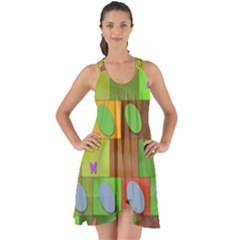 Easter Egg Happy Easter Colorful Show Some Back Chiffon Dress by Sapixe