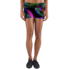 Abstract Art Color Design Lines Yoga Shorts by Sapixe