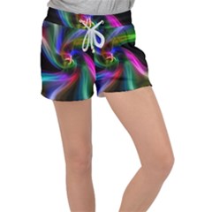 Abstract Art Color Design Lines Women s Velour Lounge Shorts by Sapixe