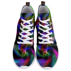 Abstract Art Color Design Lines Men s Lightweight High Top Sneakers by Sapixe