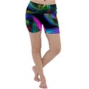 Abstract Art Color Design Lines Lightweight Velour Yoga Shorts View1