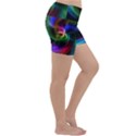 Abstract Art Color Design Lines Lightweight Velour Yoga Shorts View3