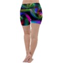 Abstract Art Color Design Lines Lightweight Velour Yoga Shorts View4