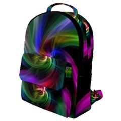 Abstract Art Color Design Lines Flap Pocket Backpack (small)