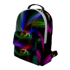 Abstract Art Color Design Lines Flap Pocket Backpack (large)