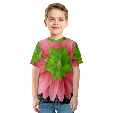 Plant Flower Flowers Design Leaves Kids  Sport Mesh Tee by Sapixe