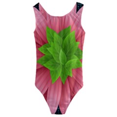 Plant Flower Flowers Design Leaves Kids  Cut-out Back One Piece Swimsuit