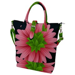 Plant Flower Flowers Design Leaves Buckle Top Tote Bag