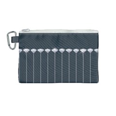 Pinstripe In Diamond Head Pins Pattern Canvas Cosmetic Bag (medium) by emilyzragz