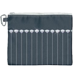 Pinstripe In Diamond Head Pins Pattern Canvas Cosmetic Bag (xxxl) by emilyzragz