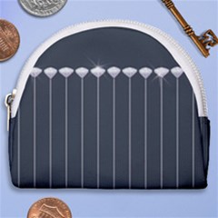 Pinstripe In Diamond Head Pins Pattern Horseshoe Style Canvas Pouch by emilyzragz