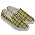 Geometric Tartan Pattern Square Men s Canvas Slip Ons View3