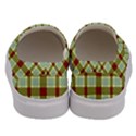 Geometric Tartan Pattern Square Men s Canvas Slip Ons View4