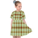 Geometric Tartan Pattern Square Kids  Sailor Dress View1