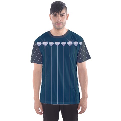 Pinstripe In Diamond Head Pins Pattern Men s Sports Mesh Tee by emilyzragz