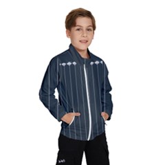 Pinstripe In Diamond Head Pins Pattern Windbreaker (kids)