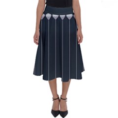 Pinstripe In Diamond Head Pins Pattern Perfect Length Midi Skirt by emilyzragz