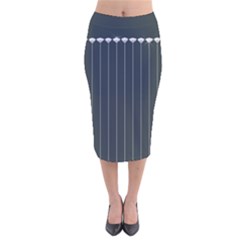 Pinstripe In Diamond Head Pins Pattern Velvet Midi Pencil Skirt by emilyzragz