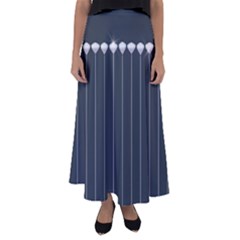 Pinstripe In Diamond Head Pins Pattern Flared Maxi Skirt by emilyzragz