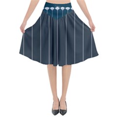 Pinstripe In Diamond Head Pins Pattern Flared Midi Skirt by emilyzragz