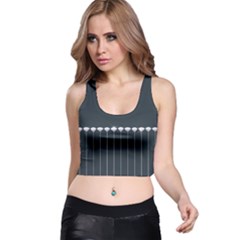 Pinstripe In Diamond Head Pins Pattern Racer Back Crop Top by emilyzragz